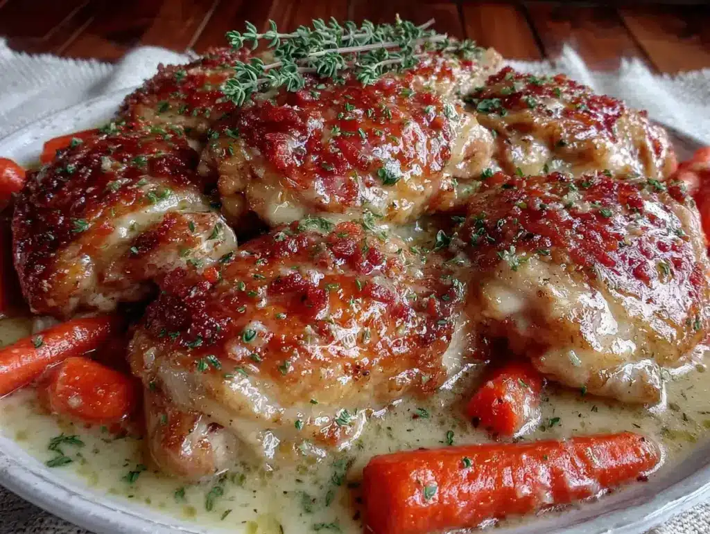 blanquette de poulet aux carottes et thym - featured image