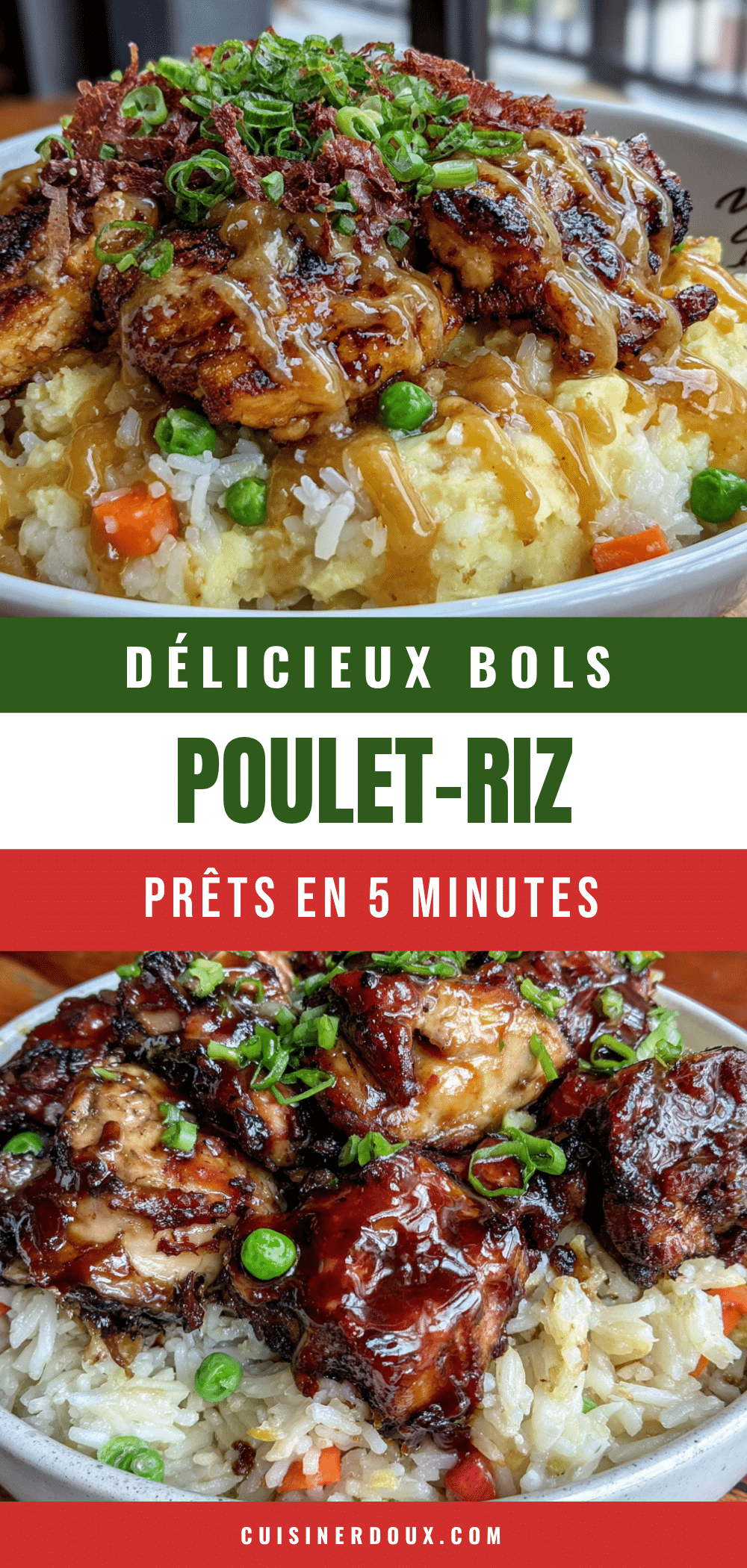 bols poulet-riz prêts en 5 minutes recipe