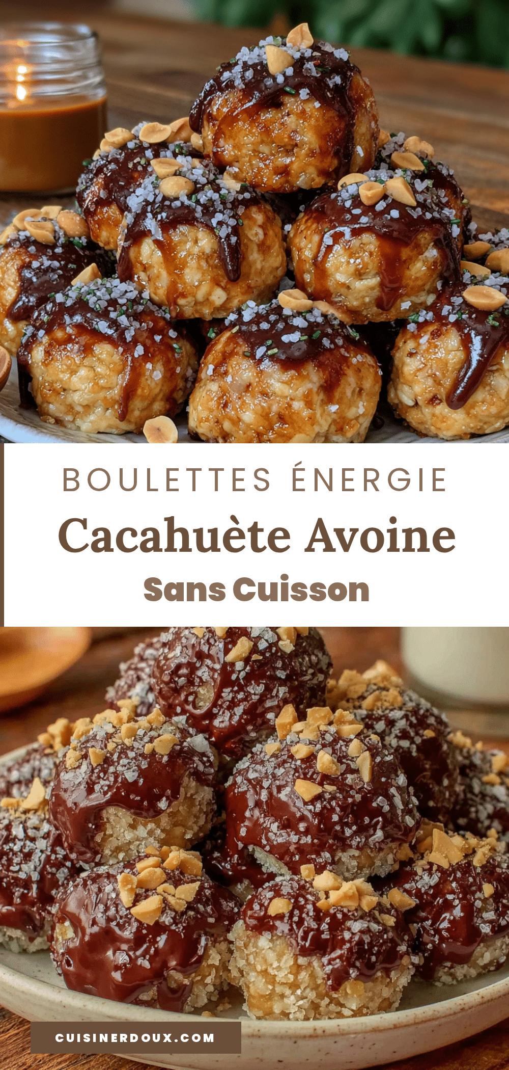 bouchées énergie cacahuète avoine sans cuisson recipe