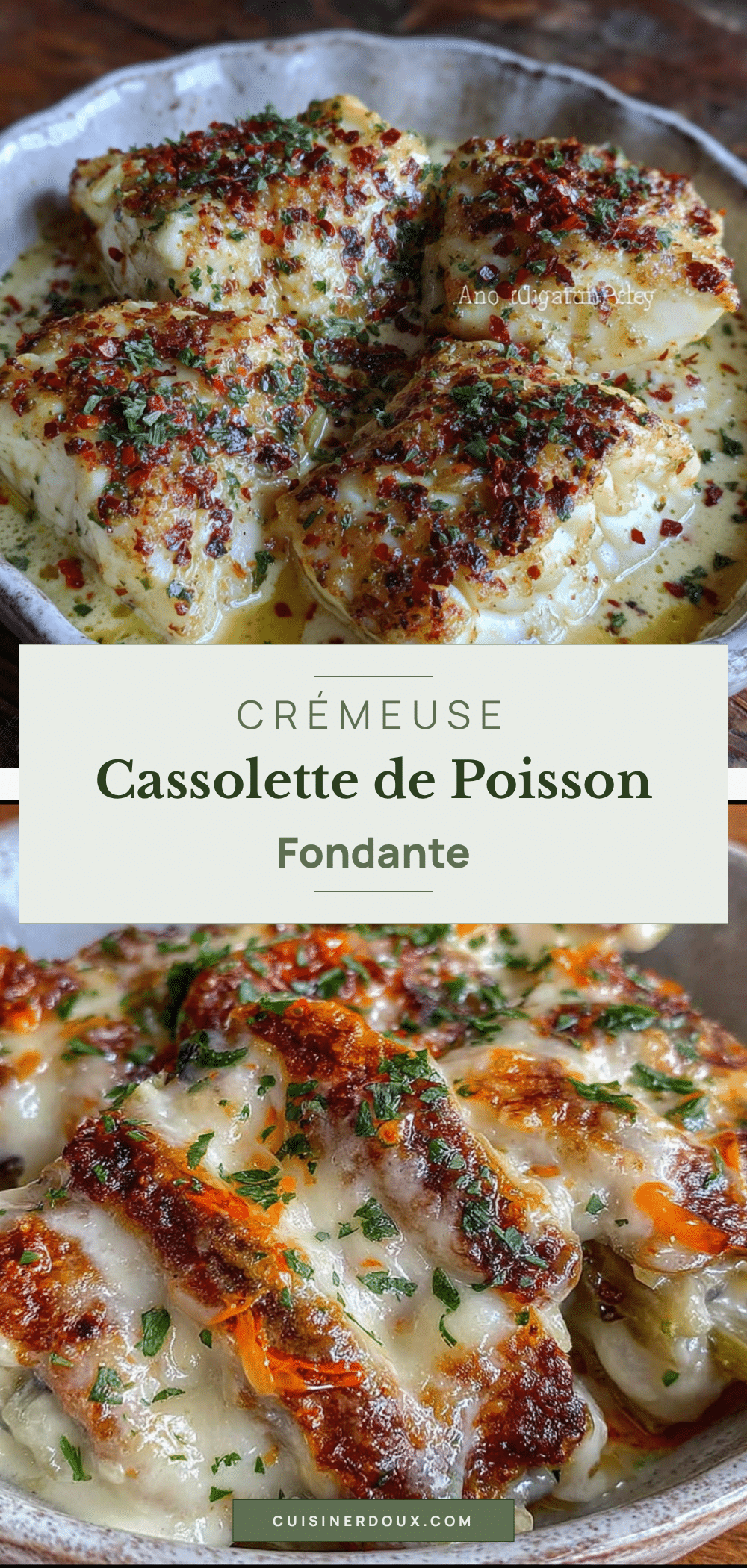 crémeuse cassolette de poisson aux poireaux recipe