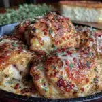 cuisses de poulet à lail et parmesan crémeuses - featured image