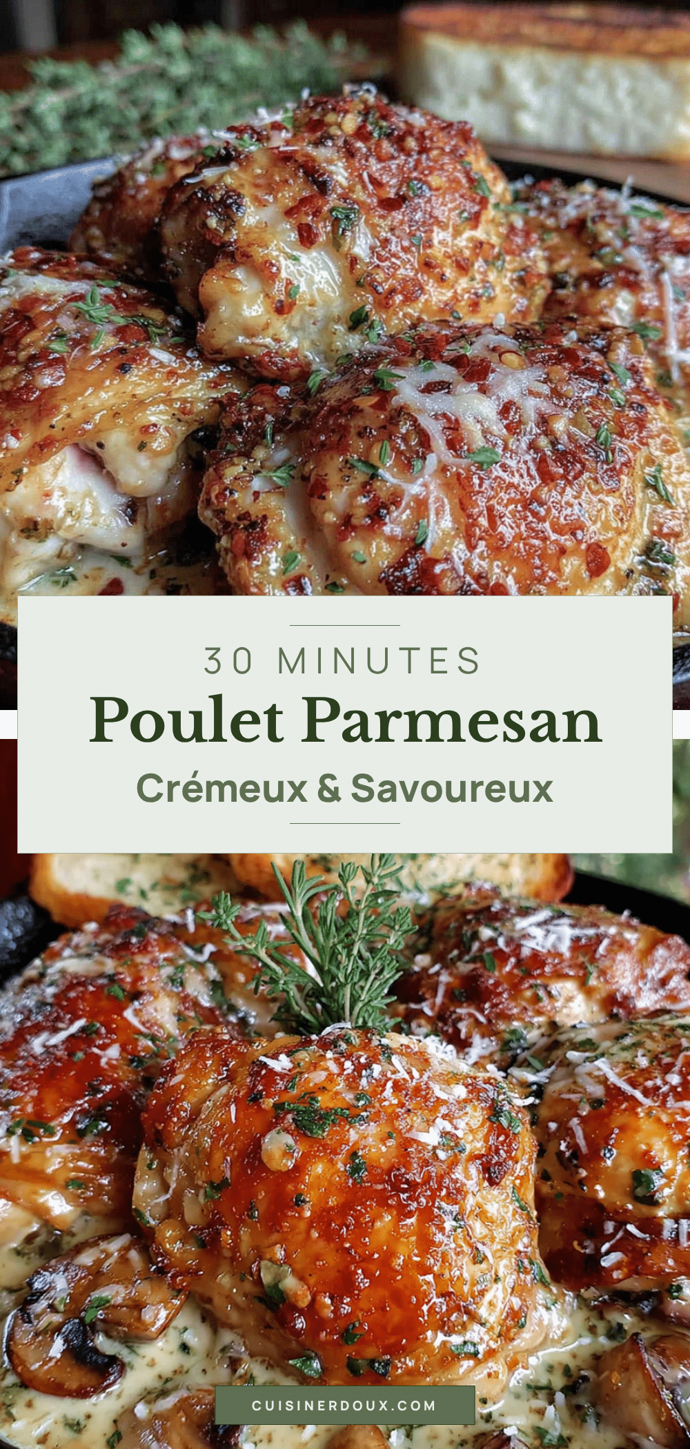 cuisses de poulet à lail et parmesan crémeuses recipe