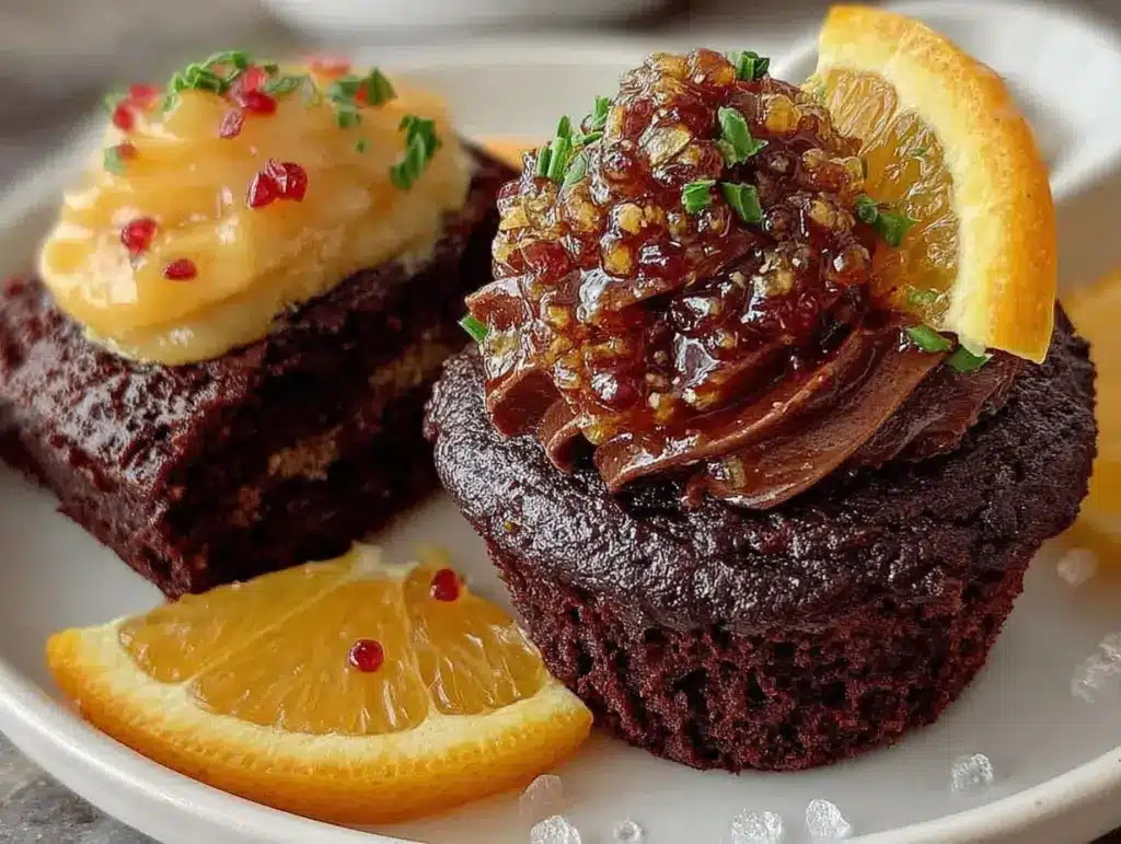cupcakes velours noir au glaçage orange sanguine - featured image