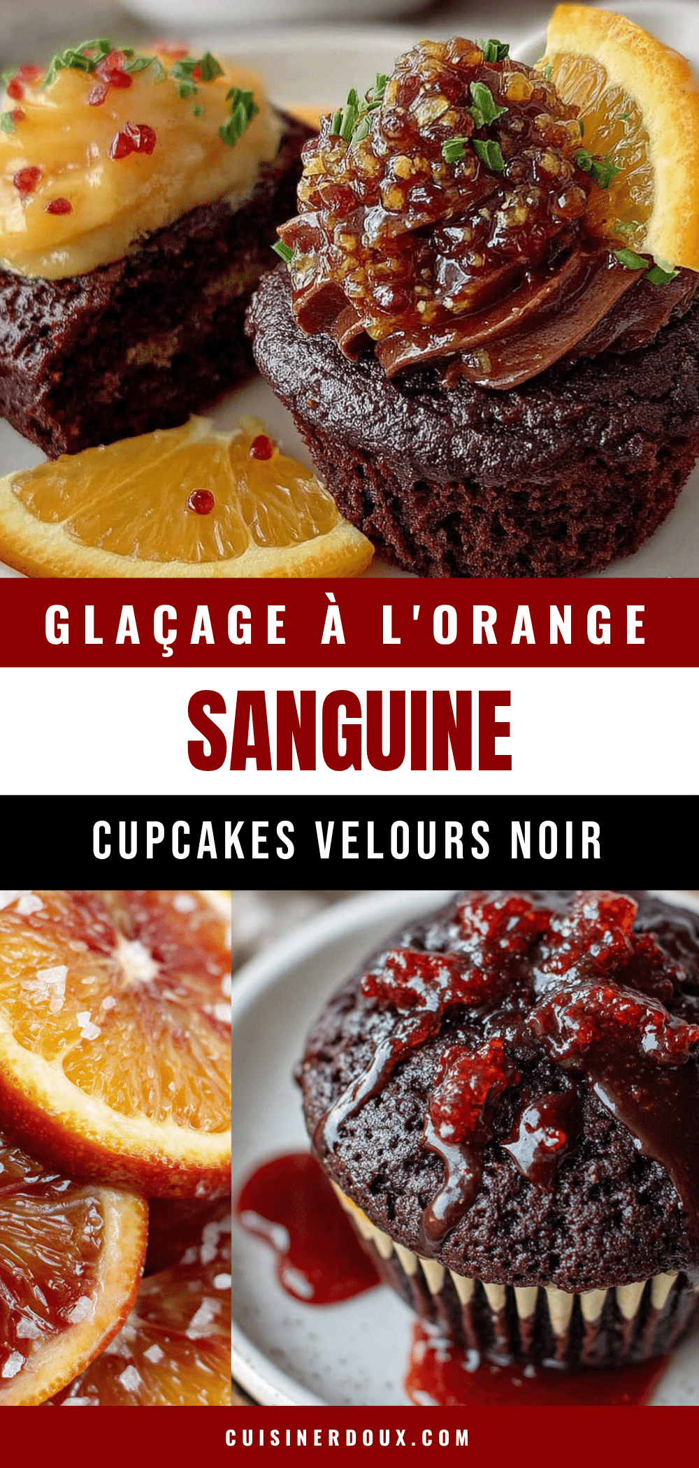 cupcakes velours noir au glaçage orange sanguine recipe
