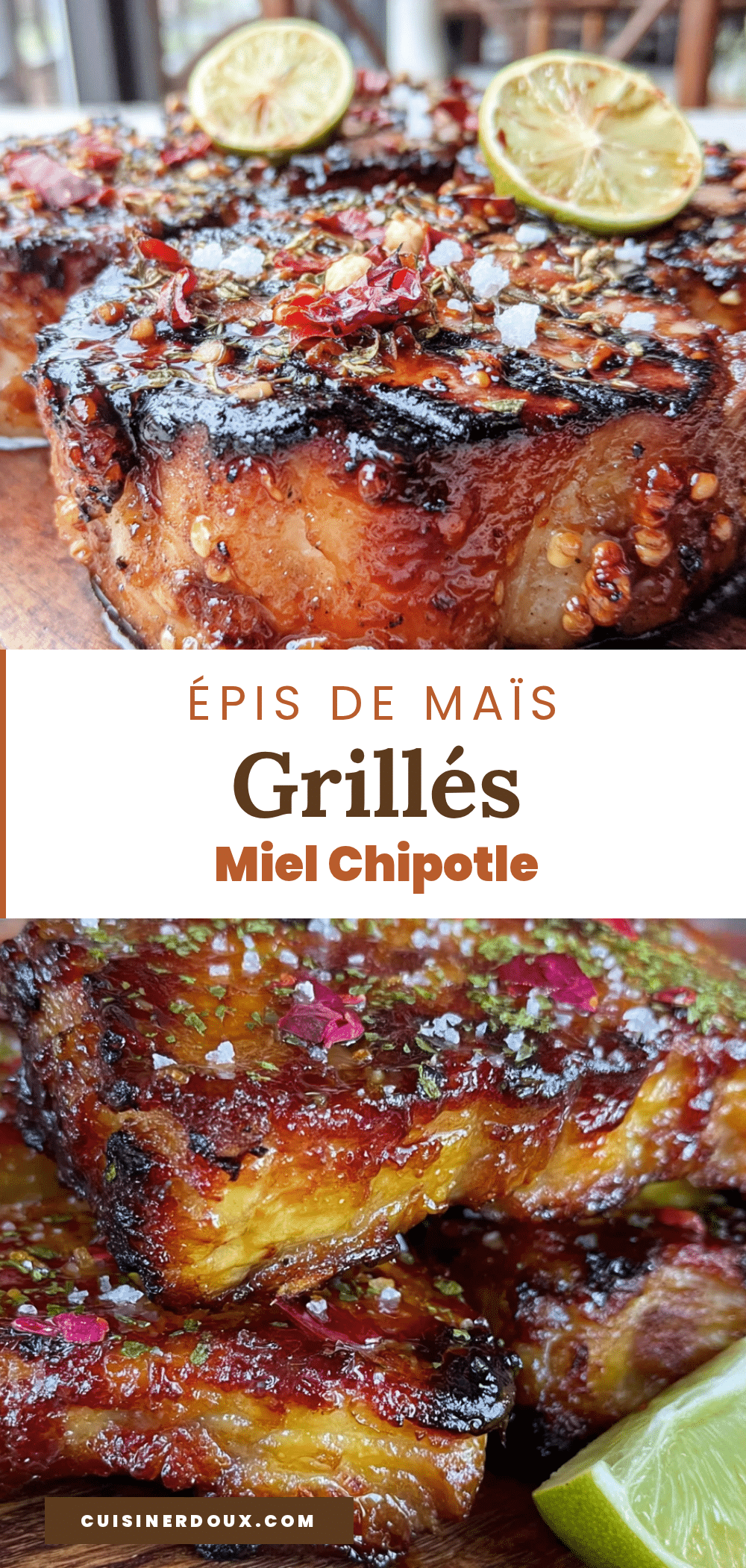 épis de maïs grillés au miel chipotle recipe