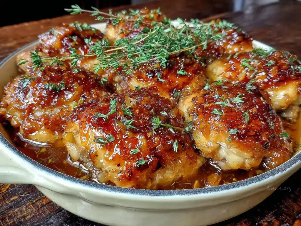 fondant poulet miel ail slow cooker - featured image
