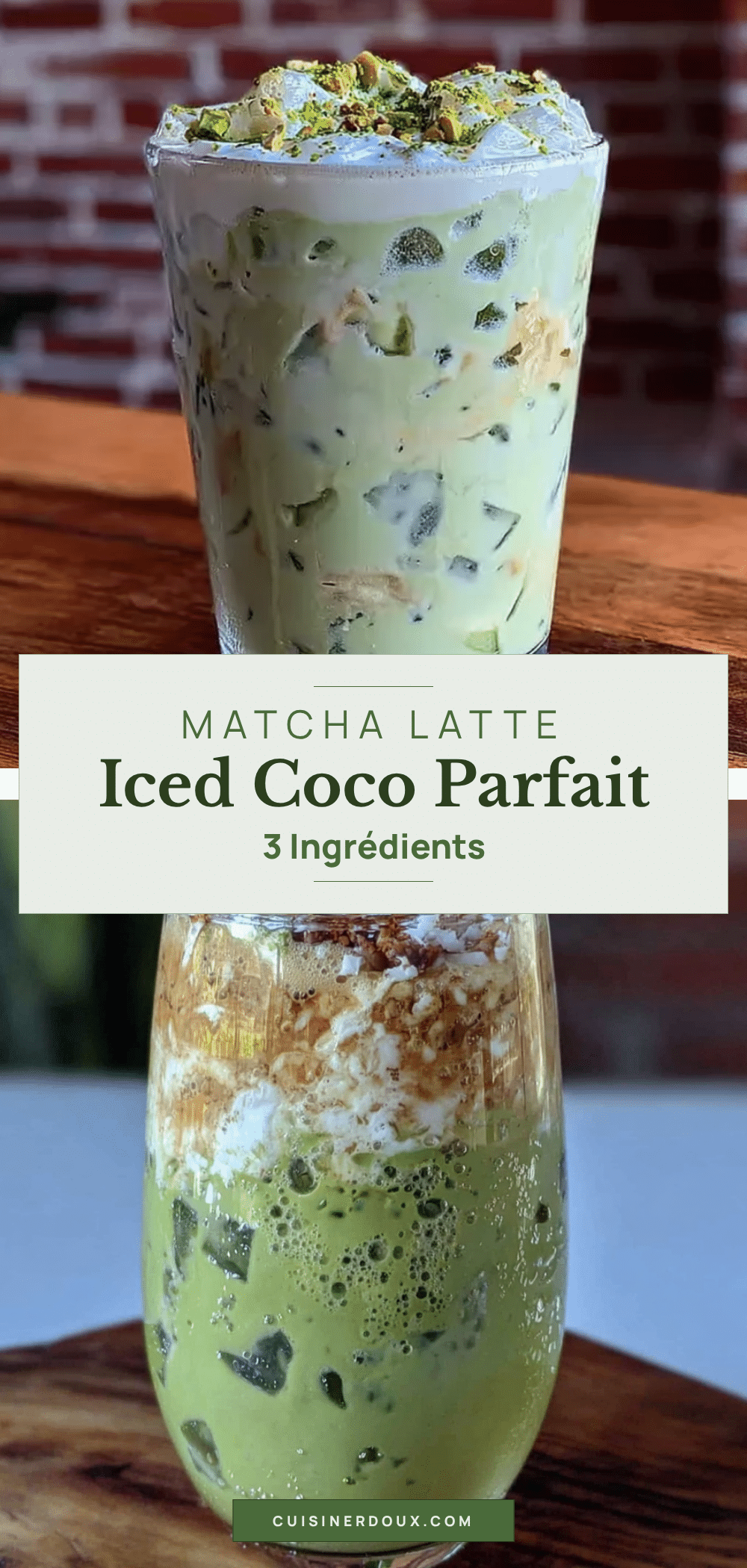 matcha coconut latte 3 ingrédients recipe