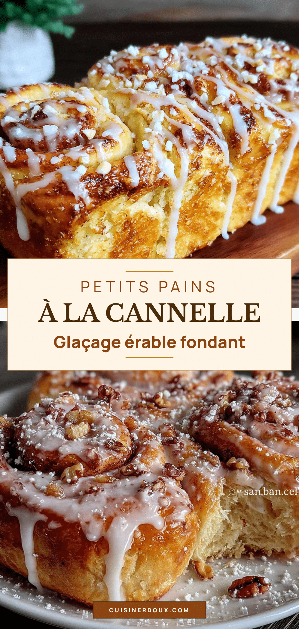 petits pains à la cannelle fondants au glaçage érable et cream cheese recipe