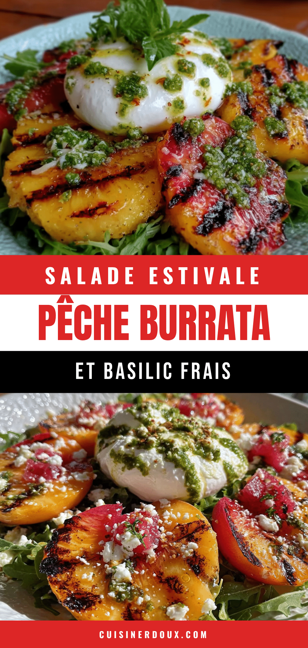 salade estivale pêche burrata et basilic recipe