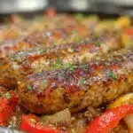 Saucisses et poivrons au four - featured image