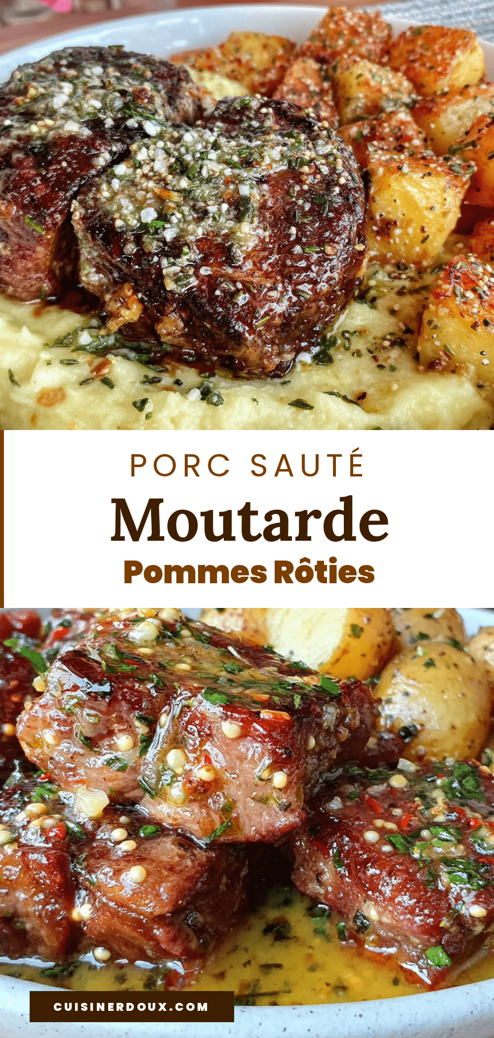 sauté de porc crémeux à la moutarde recipe