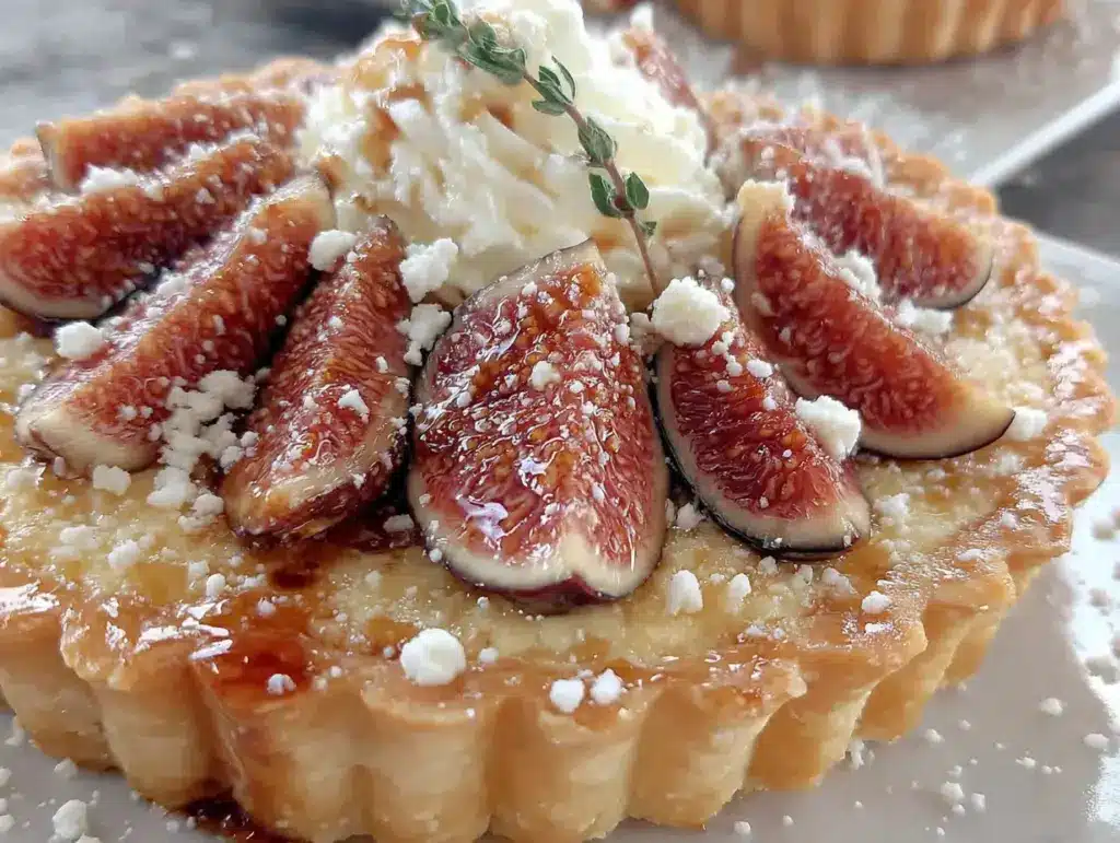 tarte aux figues chèvre et miel balsamique - featured image