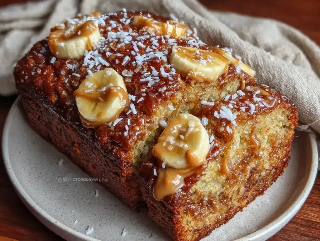 banana bread moelleux au beurre de cacahuète - featured image