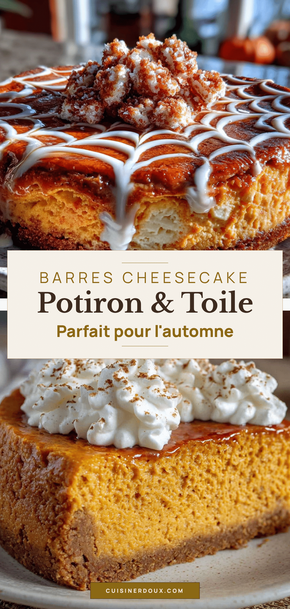 barres cheesecake potiron recipe