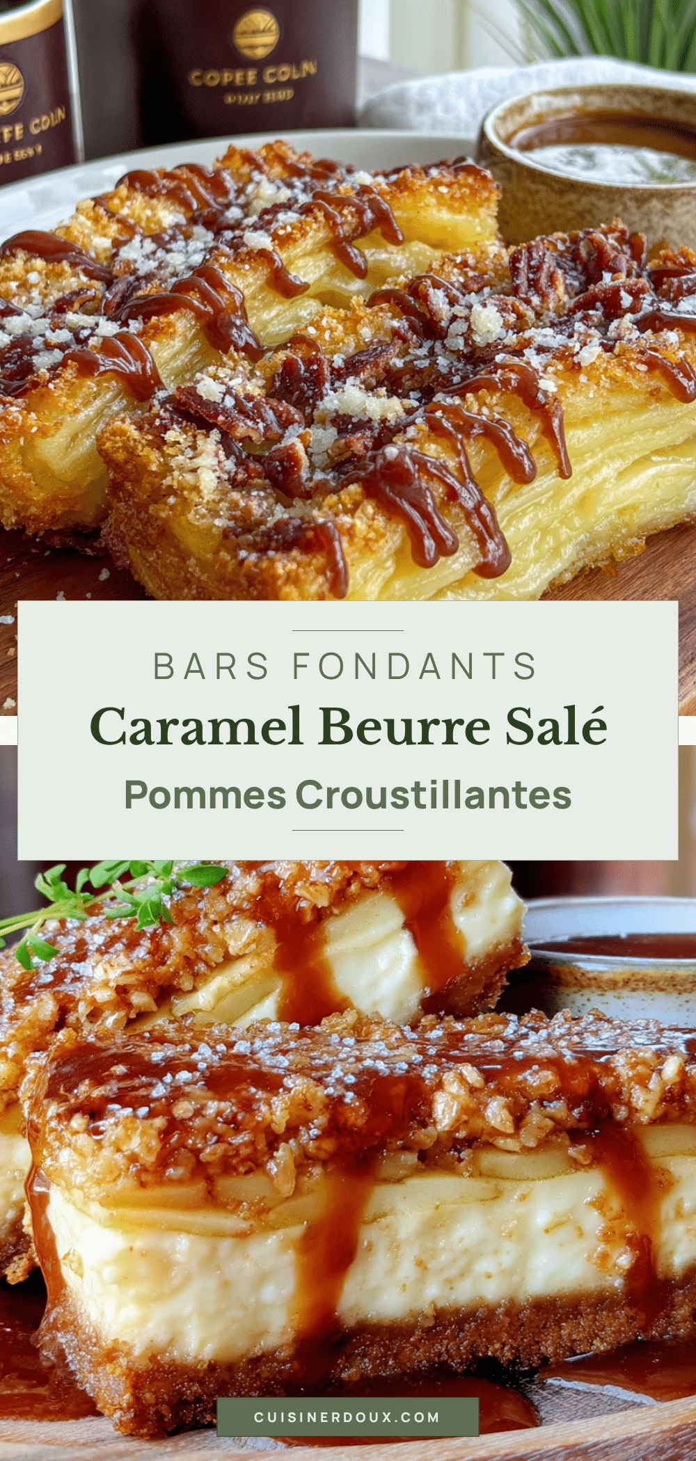 bars fondants caramel beurre salé pommes croustillants recipe