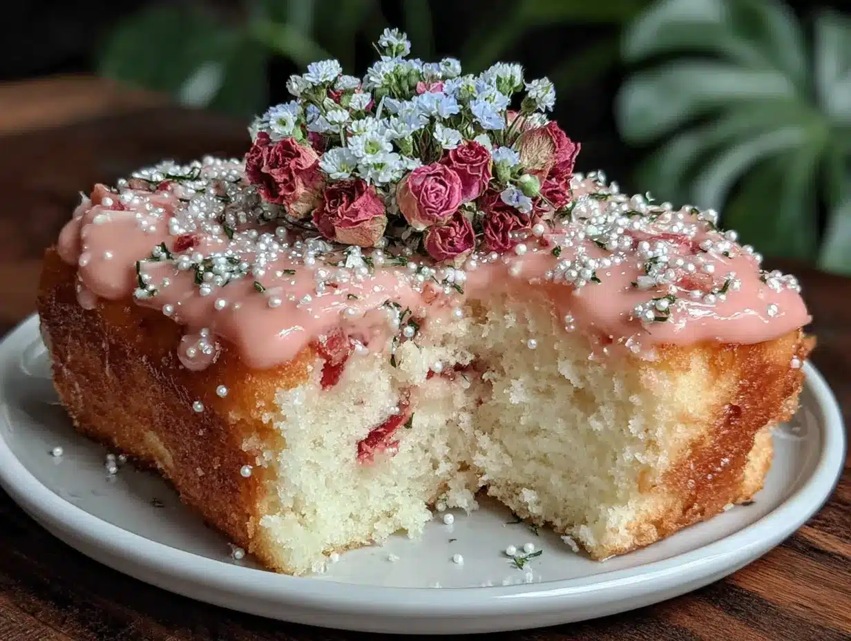 bento cake rose pastel preparation steps