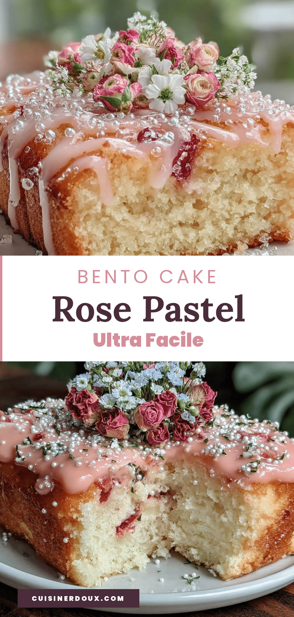 bento cake rose pastel recipe