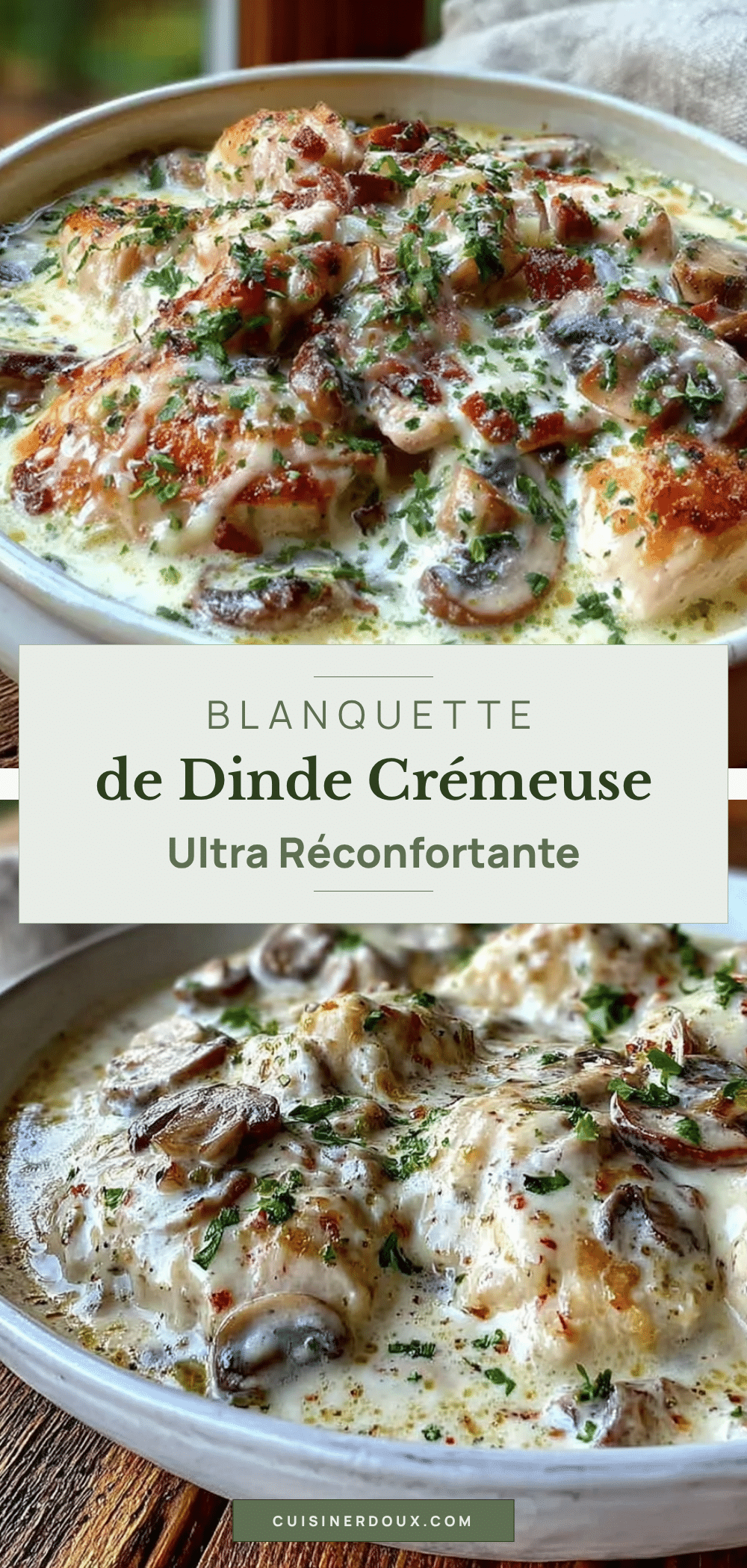 blanquette de dinde crémeuse recipe