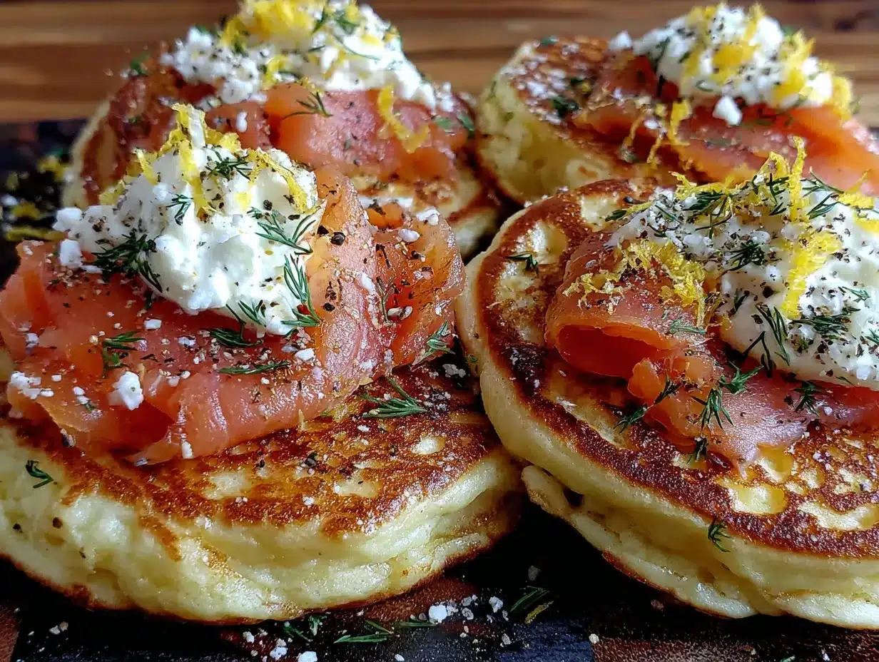blinis au saumon fumé et aneth preparation steps