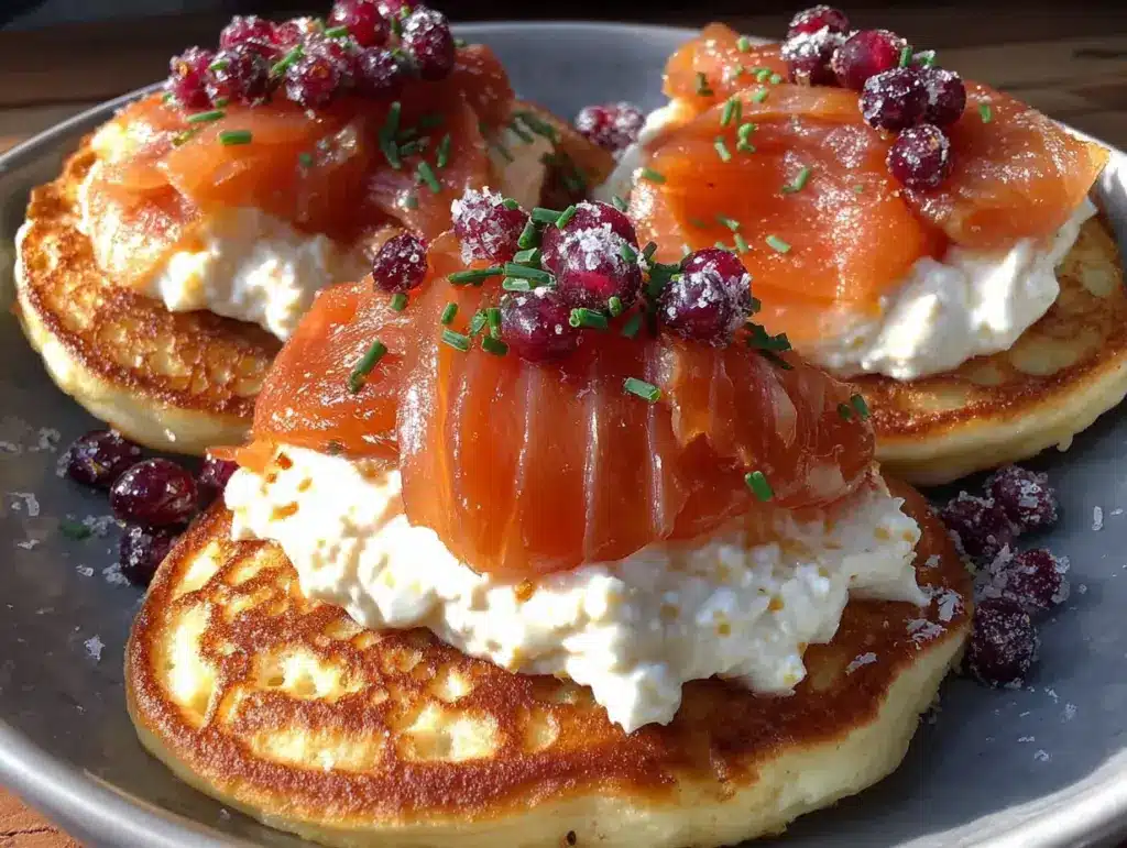 blinis au saumon fumé et crème fraîche - featured image