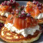blinis au saumon fumé et crème fraîche - featured image