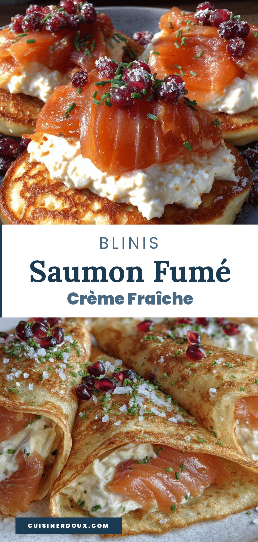 blinis au saumon fumé et crème fraîche recipe