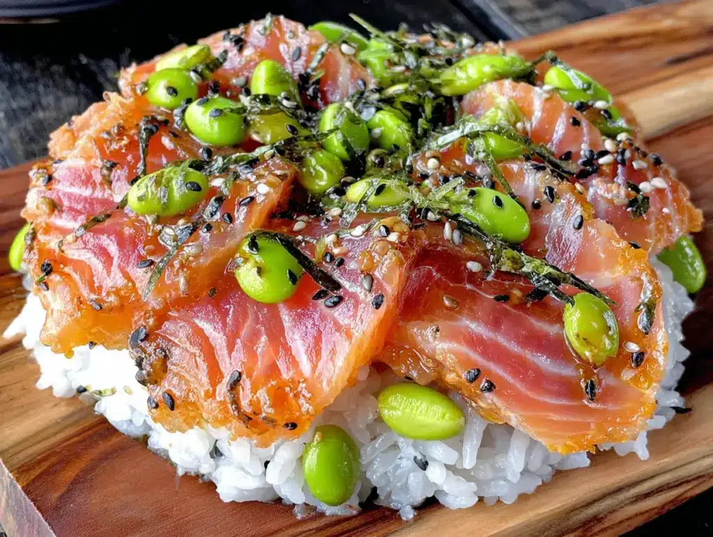 bol saumon riz vinaigré edamame - featured image