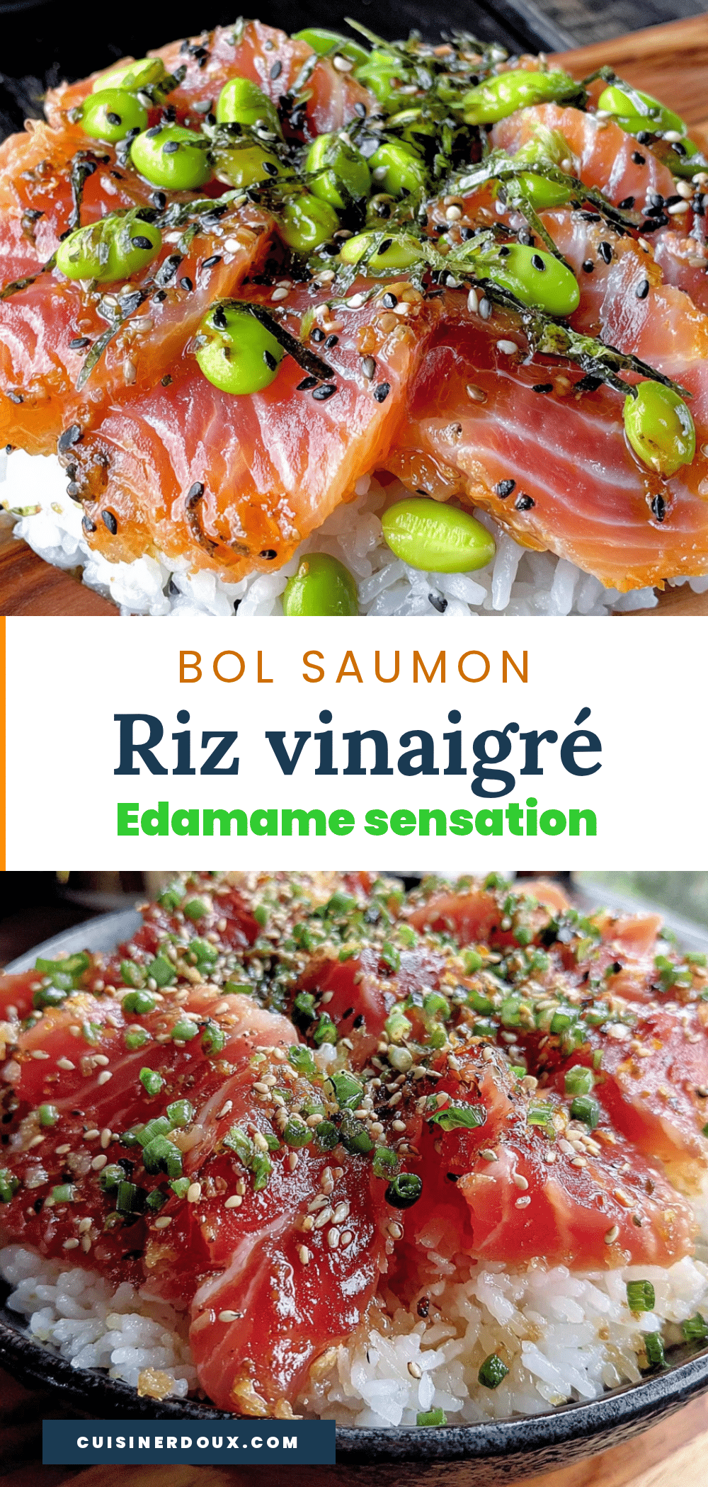 bol saumon riz vinaigré edamame recipe