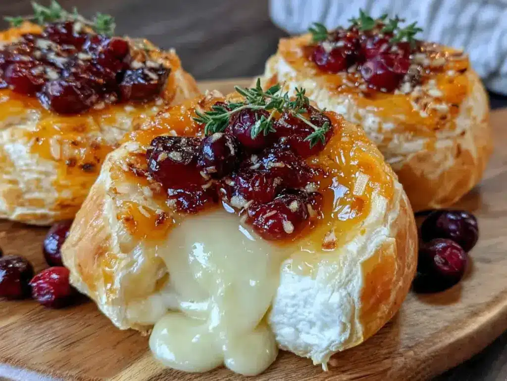 bouchées brie canneberge miel romarin - featured image