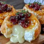 bouchées brie canneberge miel romarin - featured image
