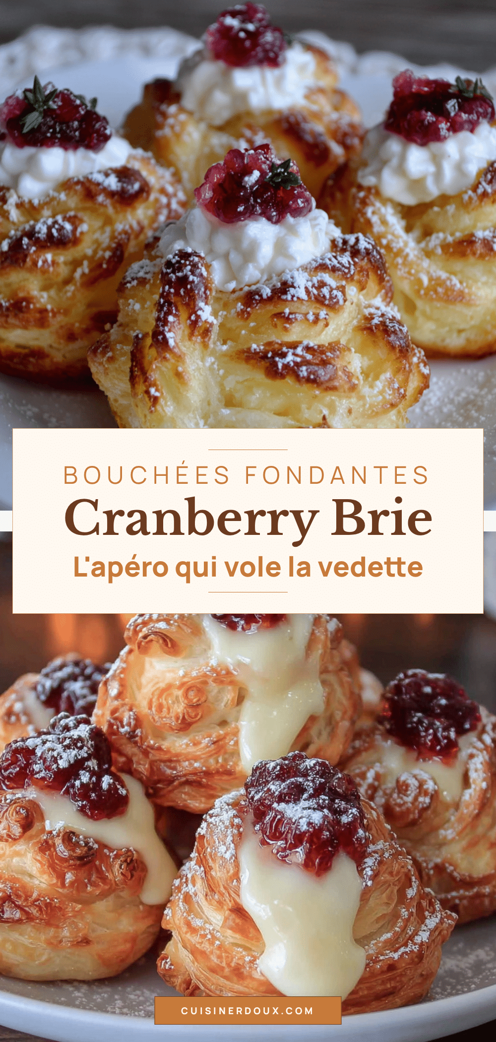 bouchées fondantes cranberry brie recipe