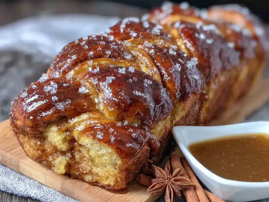 brioche de Noël tressée à la cannelle - featured image