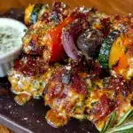 brochettes de légumes raclette rapides et fondantes - featured image