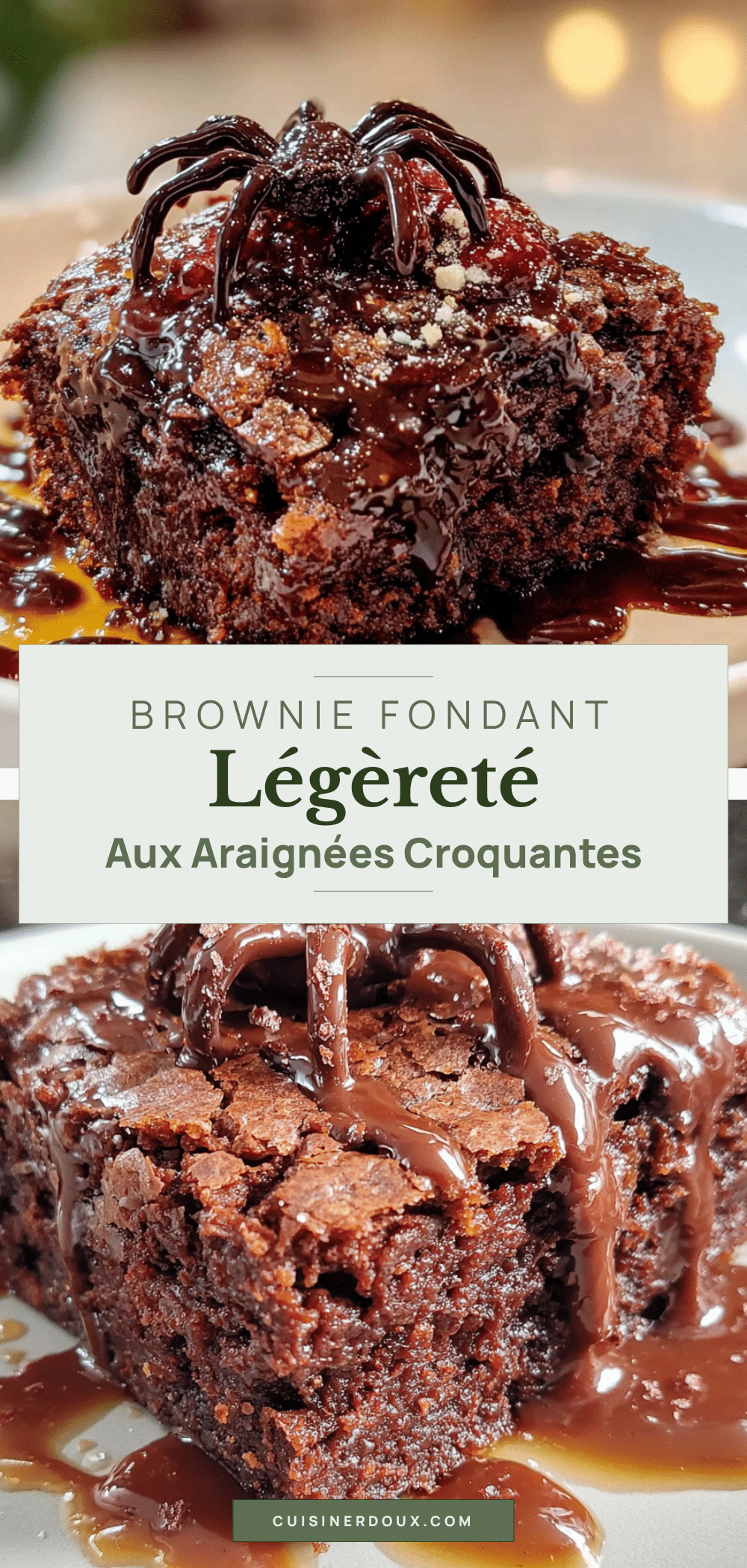 brownie fondant aux araignées croquantes recipe