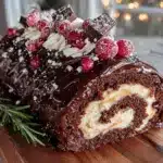 bûche de Noël au chocolat et châtaigne - featured image