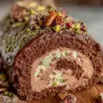 bûche de Noël chocolat praliné croustillant facile - featured image