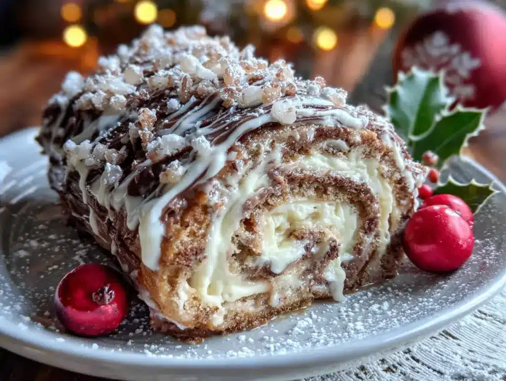 bûche de Noël facile à la crème de marron - featured image