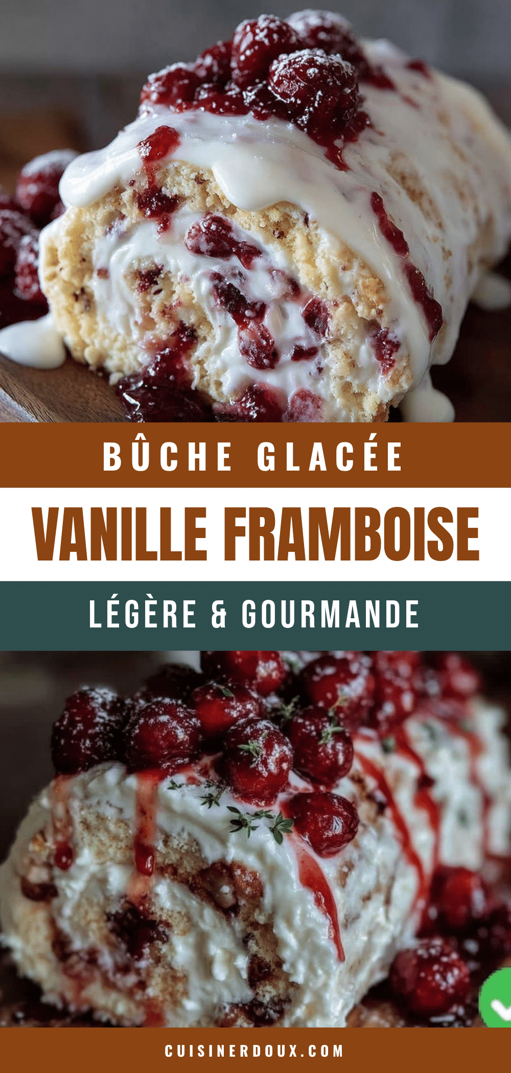bûche glacée vanille framboise recipe