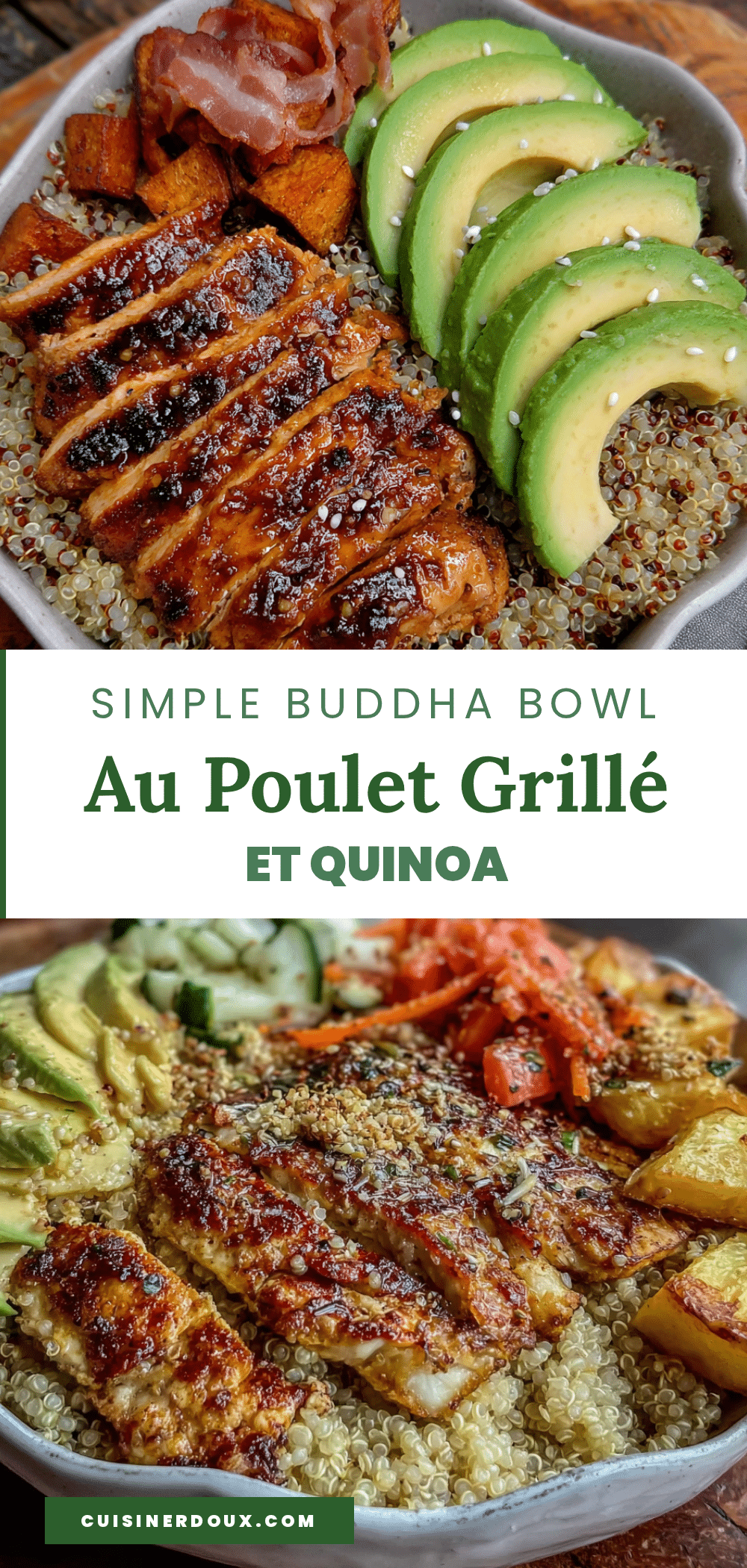 Buddha bowl poulet grillé quinoa facile recipe