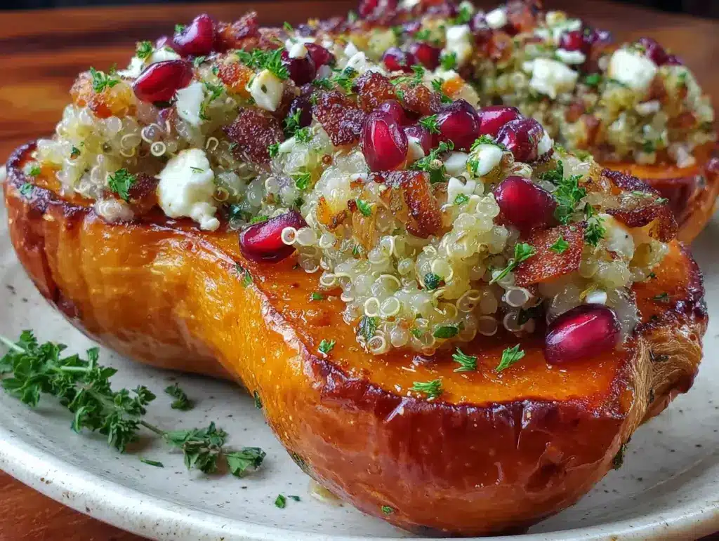 butternut farcie au quinoa et feta - featured image