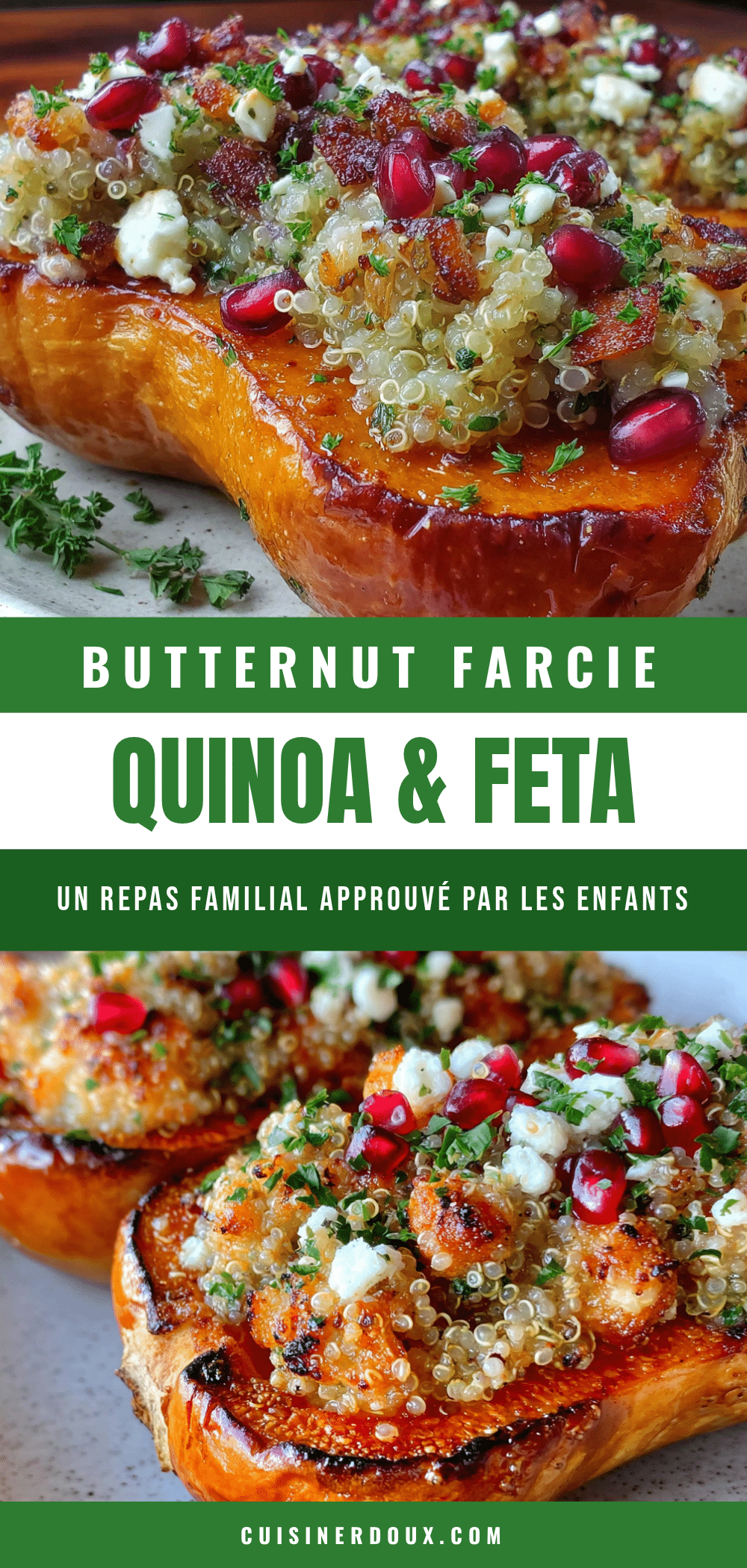 butternut farcie au quinoa et feta recipe
