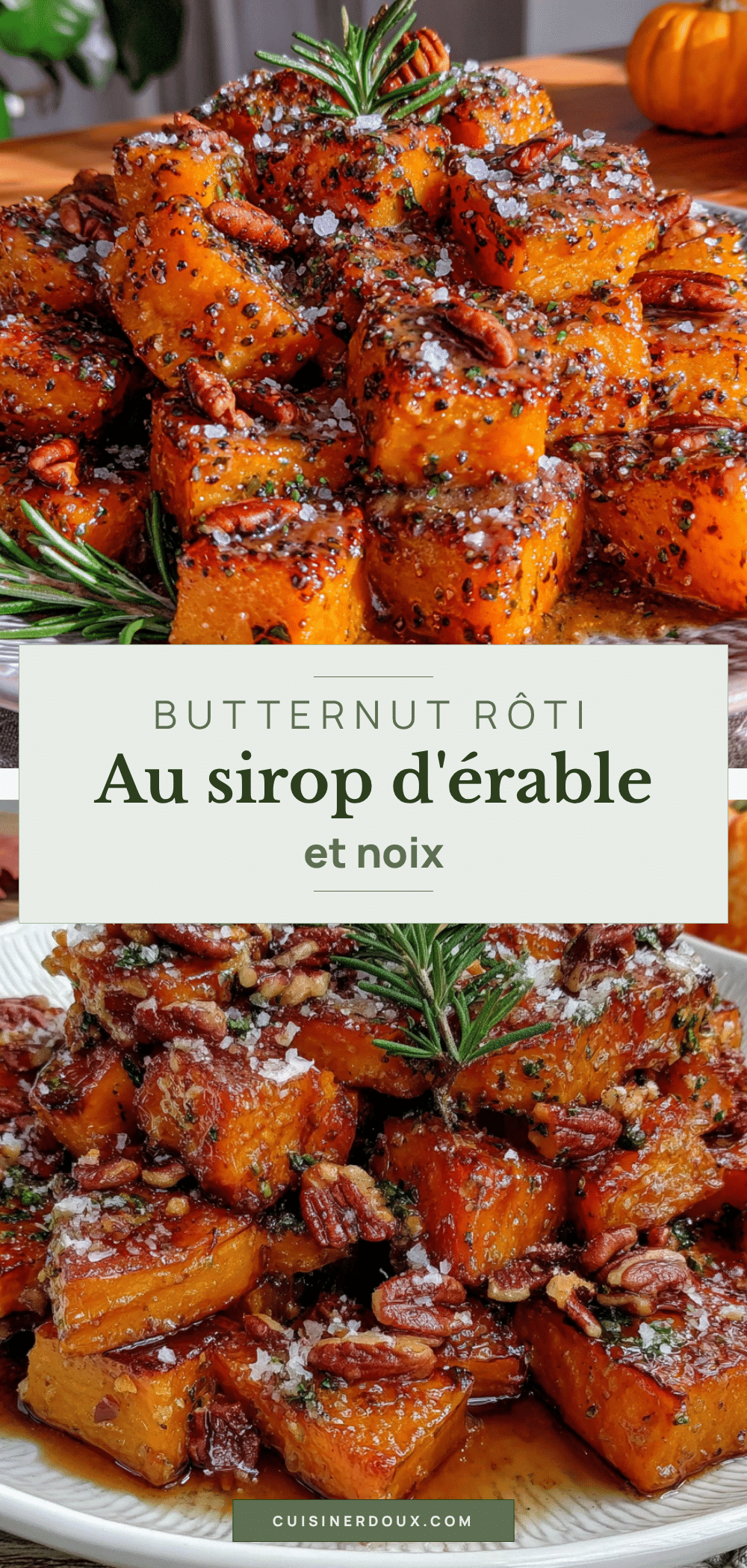 butternut rôti sirop dérable noix de pécan recipe