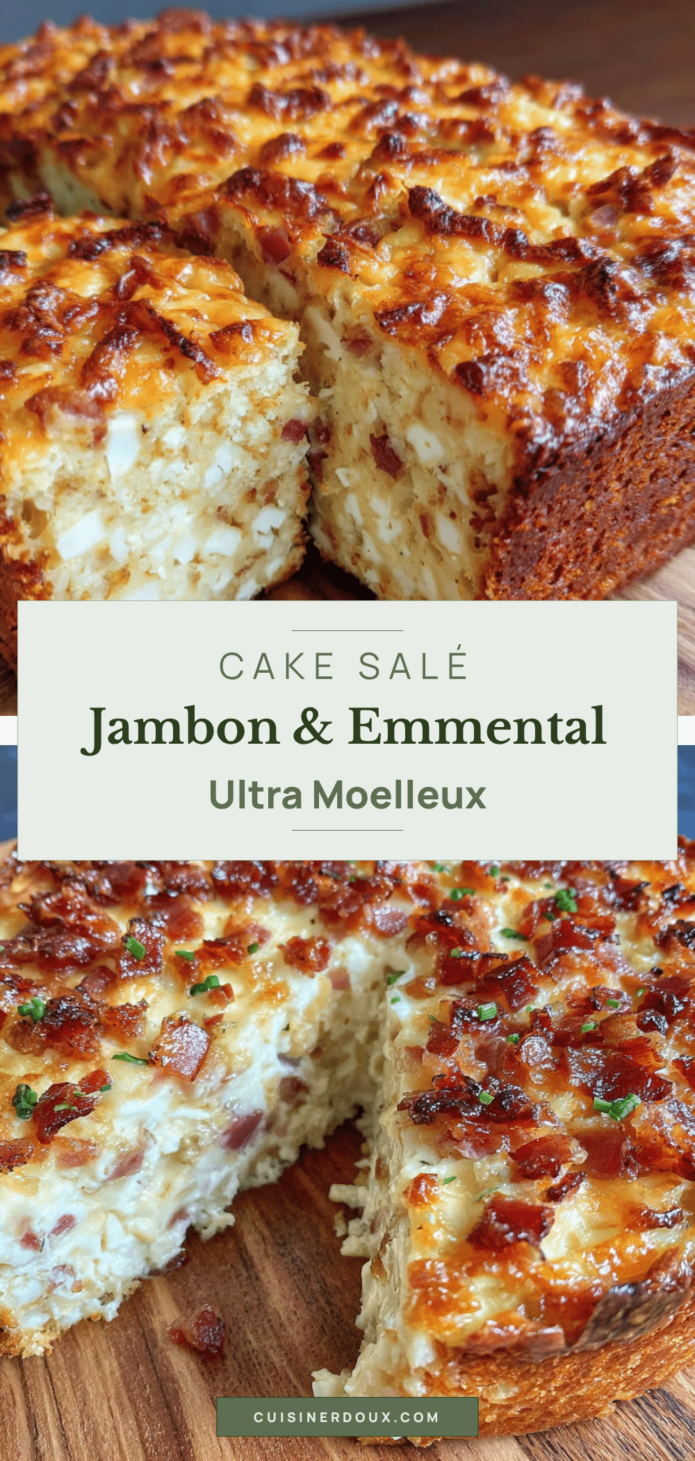 cake salé au jambon et emmental recipe