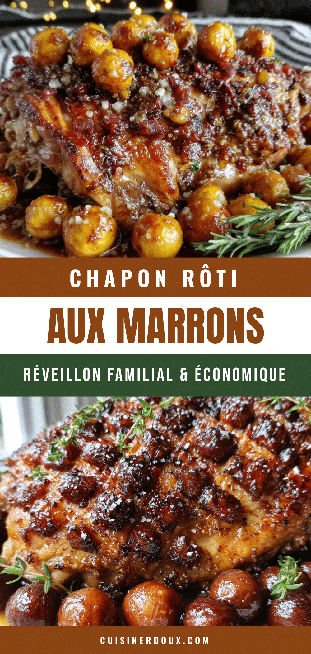 chapon rôti aux marrons recipe