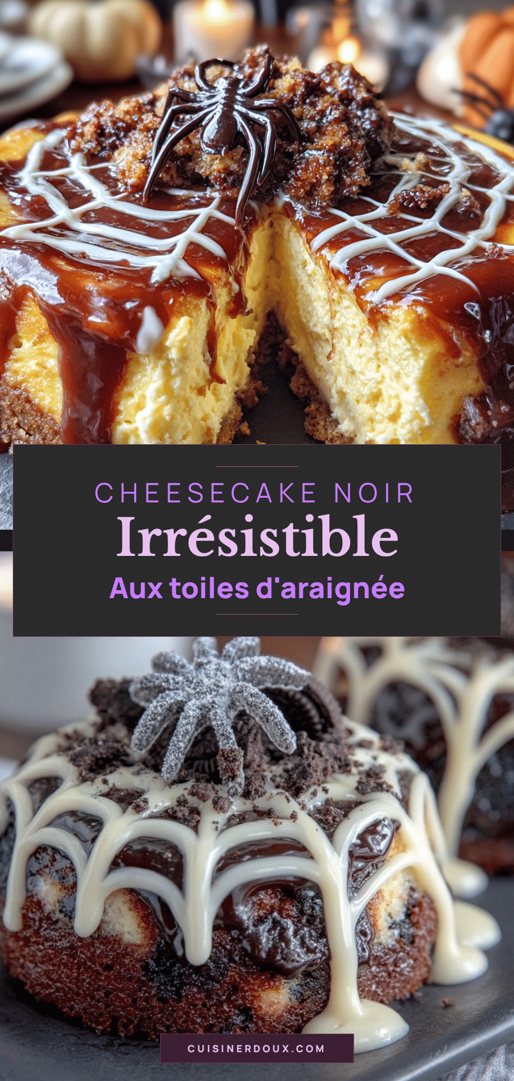 cheesecake noir velours halloween recipe