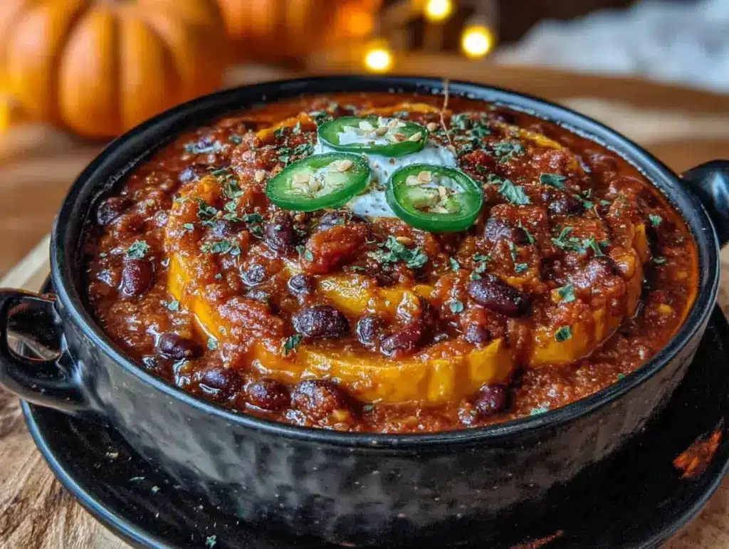 chili dautomne citrouille et haricots noirs - featured image