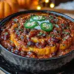 chili dautomne citrouille et haricots noirs - featured image