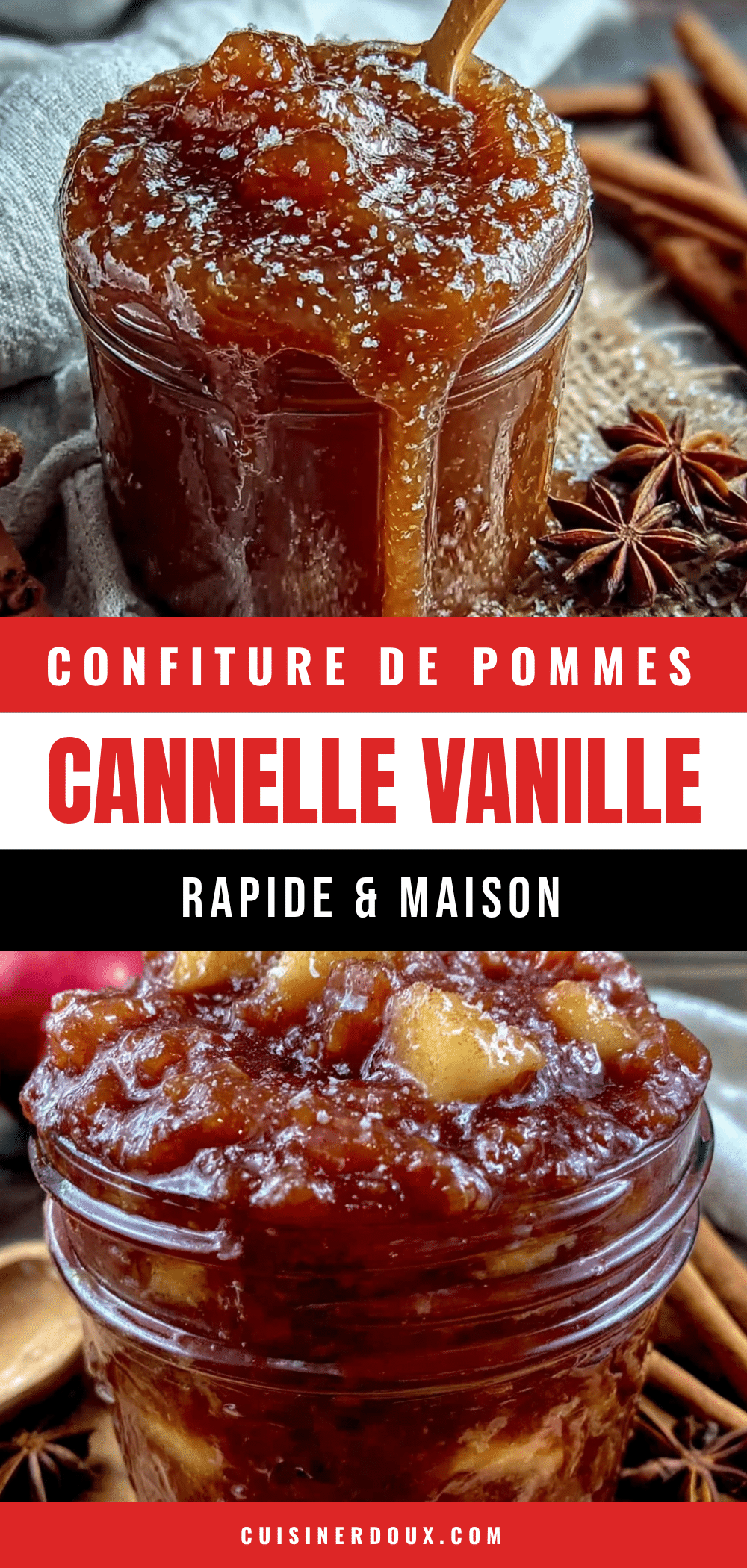 confiture de pommes cannelle vanille rapide recipe