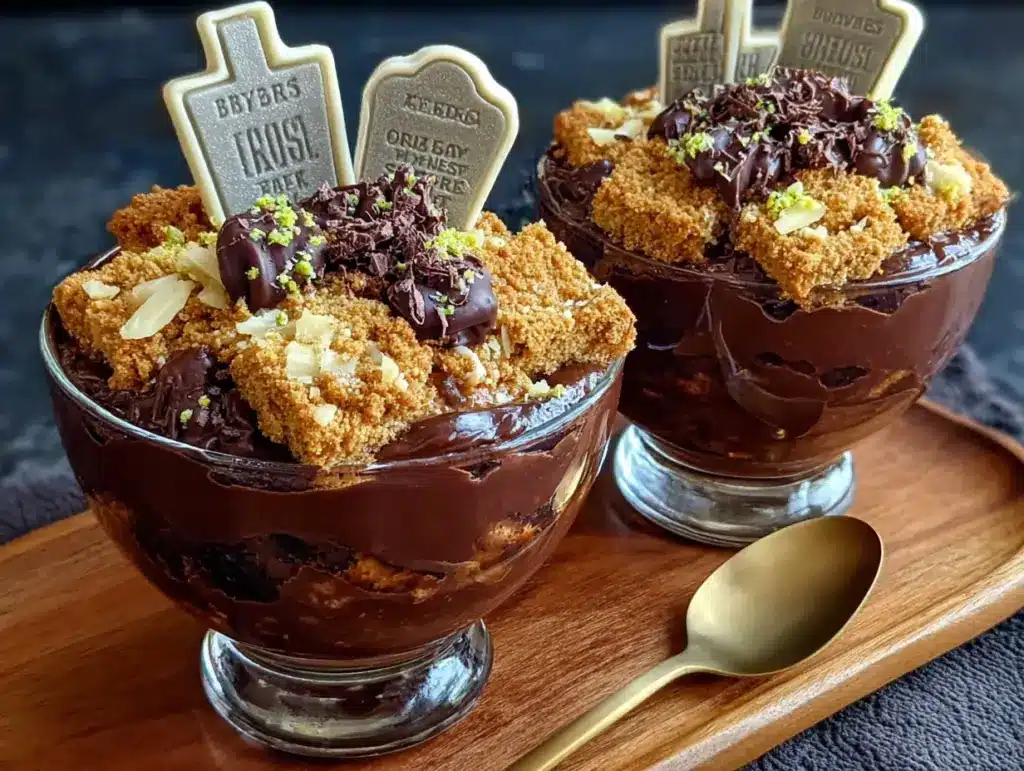 coupes de cimetière halloween au chocolat - featured image