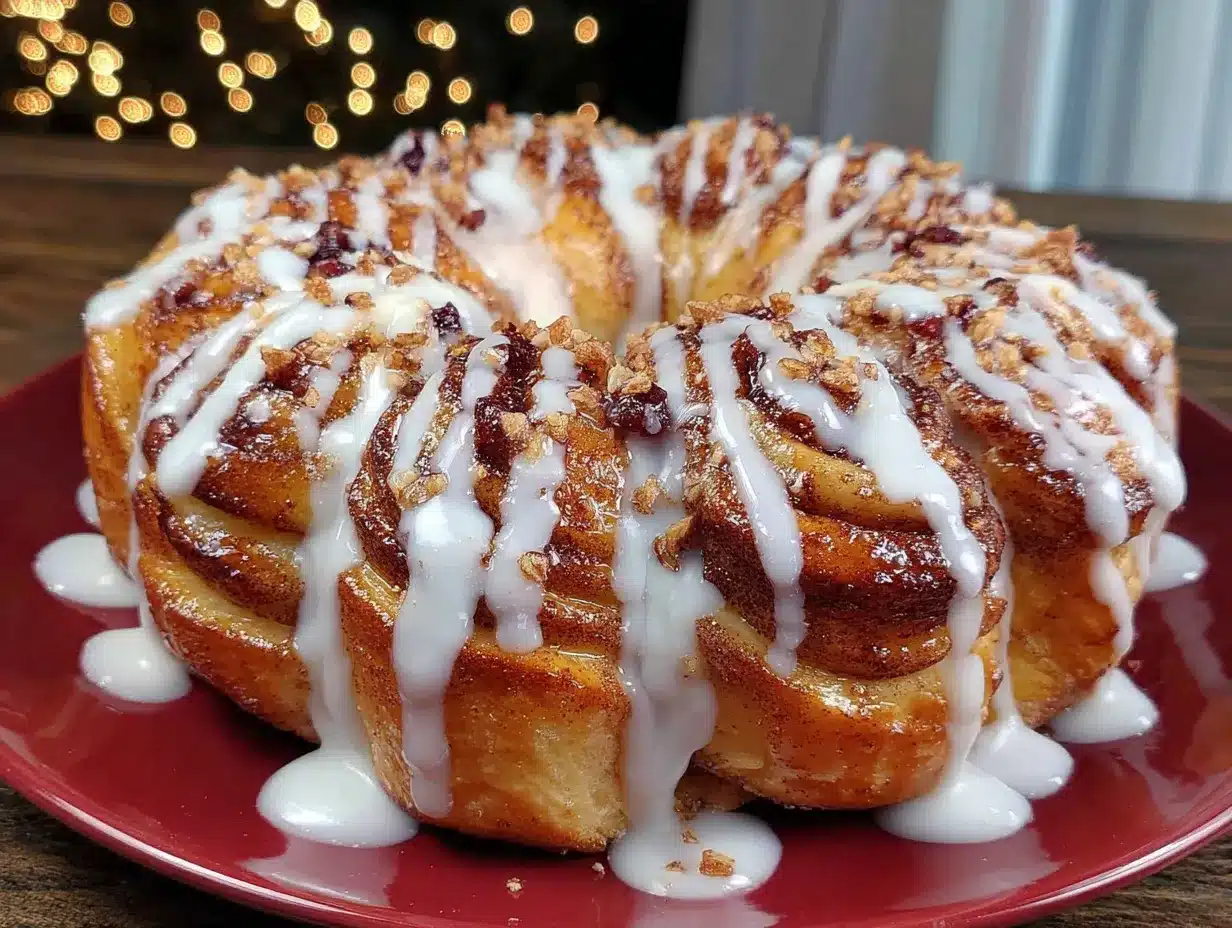 couronne de brioches à la cannelle facile pour Noël preparation steps